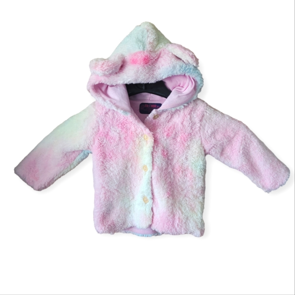 Frendz Pastel Lightweight Teddy Cardigan for Baby Girl size 6-12 months